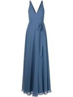 Marchesa Notte Bridesmaids robe longue à taille nouée - Bleu