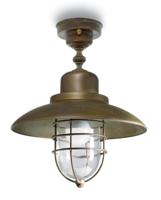 Moretti Luce Landelijke hanglamp Patio Cage S - verouderd messing 3307.T.AR - thumbnail