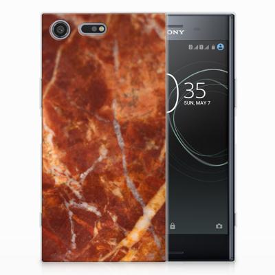 Sony Xperia XZ Premium TPU Siliconen Hoesje Marmer Bruin Sony Xperia XZ Premium TPU Siliconen Hoesje Marmer Bruin