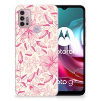 Motorola Moto G30 | G10 TPU Case Pink Flowers - thumbnail