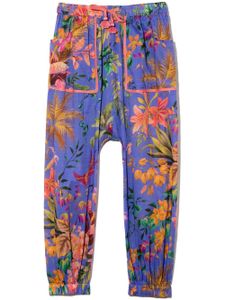 ZIMMERMANN Kids pantalon ample à fleurs - Bleu