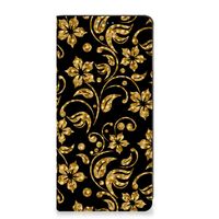 Motorola Moto G53 Smart Cover Gouden Bloemen