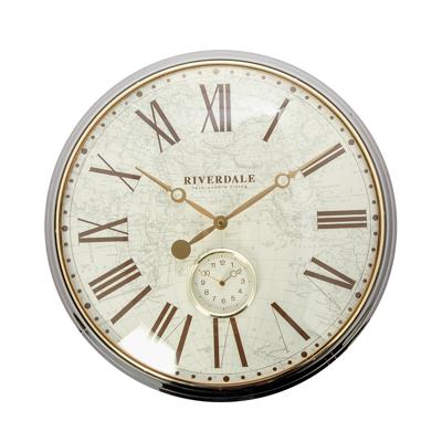 Wandklok Cambridge brons 50cm