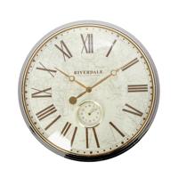 Wandklok Cambridge brons 50cm