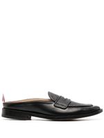 Thom Browne mocassins en cuir grainé - Noir