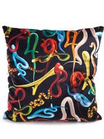 Seletti coussin Snakes carré - Noir - thumbnail