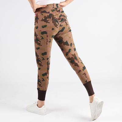 Rijbroek Epplejeck Camouflage Knie Grip Kids, 176 in dark green