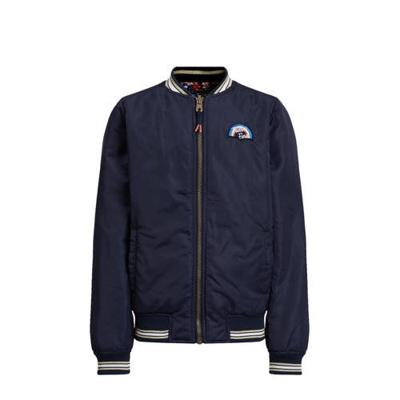 WE Fashion bomberjack zomer met all over print donkerblauw/rood WE Fashion bomberjack zomer met all over print donkerblauw/rood