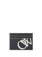 Off-White porte-cartes en cuir à imprimé OW - Noir