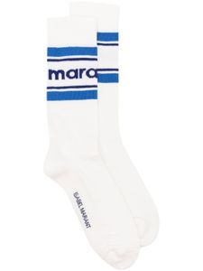 ISABEL MARANT chaussettes Dona en maille intarsia - Blanc