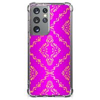 Anti Shock Case Samsung Galaxy S21 Ultra Barok Roze - thumbnail