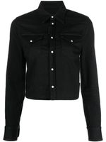 DSQUARED2 chemise en jean à coupe crop - Noir - thumbnail