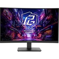Asrock Phantom Gaming Monitor PC 68,6 cm [27] 2560 x 1440 pixels Quad HD LED Nero (Asrock 27 QHD Curved Gaming Monitor [PG27QRT1B], 2560 x 1440, 1ms, 2 HDMI, DP, 180Hz, 95% DCI-P3, FreeSync, VESA)