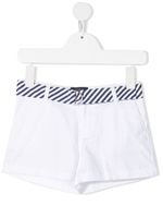 Ralph Lauren Kids short à ceinture rayée - Blanc