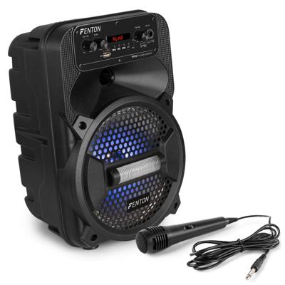 Fenton FPC8 accu speaker 100W met Bluetooth, microfoon en LED