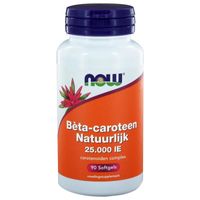 NOW Beta caroteen natuurlijk (90 softgels)