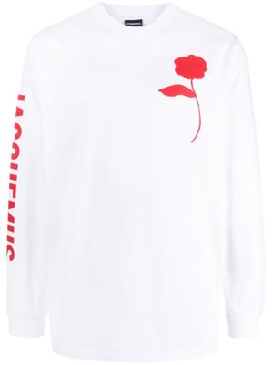 Jacquemus Sweater met roosprint - Wit