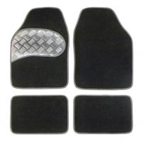 Carpoint universele mattenset Sportivo zwart/zilver 4 delig