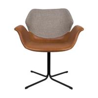 Zuiver Nikki armstoel gestoffeerd fab brown