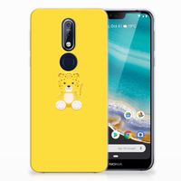 Nokia 7.1 Telefoonhoesje met Naam Baby Leopard - thumbnail