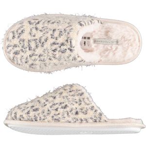 Pantervlekken/luipaardvlekken instappers pantoffels/sloffen beige voor dames/vrouwen