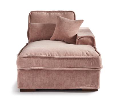 Rivièra Maison Modulaire Bank 'Metropolis' Chaise Longue Rechts, Velvet, kleur Blossom