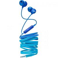 Philips In Ears Kopfhörer SHE2405BL/00 Kopfhörer In Ear mit Mikrofon (Integriertes Mikrofon, 8,6-mm-Treiber, 3 Ohrkappentypen, Transluzentes Gehäuse, 1,2-m-Kabel) Blau