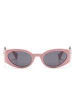 Moschino Eyewear lunettes de soleil à monture ovale - Rose - thumbnail