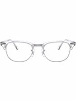 Ray-Ban lunettes de vue Clubmaster à monture transparente - Blanc