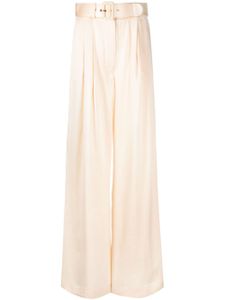 ZIMMERMANN belted silk palazzo pants - Tons neutres