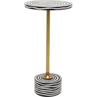 Kare Design Domero Swirl bijzettafel 25 cm zwart en wit