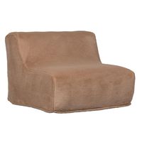 WOOOD Fauteuil Pieke Opblaasbaar, Pluche - Zand