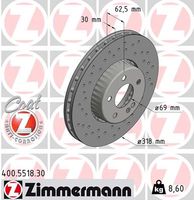 Remschijf ZIMMERMANN, Remschijftype: Geventileerd, u.a. für Mercedes-Benz - thumbnail