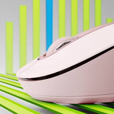 Logitech Signature M650 L Muis Radiografisch, Bluetooth Maat: L Optisch Roze 5 Toetsen 4000 dpi