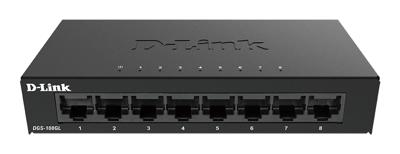 D-Link DGS-108GL Unmanaged Gigabit Ethernet (10/100/1000) Zwart