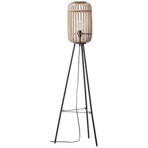 Brilliant Landelijke tripod vloerlamp Woodrow rotan 93776/20