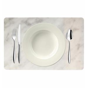 Bellatio design Placemats - 12 stuks - marmer look - bruin - 43x28cm   -