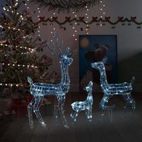 VidaXL Kerstversiering rendierfamilie 300 LED&apos;s koudwit acryl - thumbnail