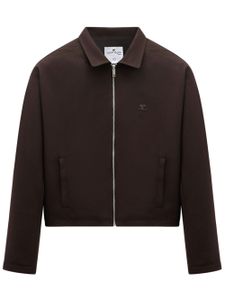 Courrèges veste bomber à fermeture zippée - Marron