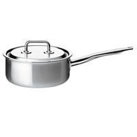 Spring Brigade Premium, steelpan hoog met deksel, Ø:18cm, 2 Ltr., Höhe: 8cm, zilver