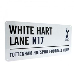 Tottenham Hotspur Straatbord - Wit (40cm x 18cm)