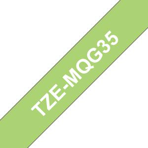 Brother TZe-MQL35 Labeltape mat Tapekleur: Lichtgrijs (mat) Tekstkleur: Wit 12 mm 5 m