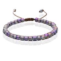 Memphis Bohemia Kralen Armband - 4mm Kristal Glas Paars
