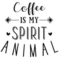 Coffee spirit animal - Muurstickers - thumbnail