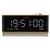 Aiwa CR-90BT, Compact Smart Wood Design, Function BT /AUX IN /TF CARD /FM, 24h white LED BIG display with 3 dimmer function. Date & Night Light, Dual alarm with snooze and sleep function, Bluetooth V 5.0