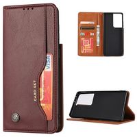 Card Set Series Samsung Galaxy S21 Ultra 5G Wallet Case - Wijnrood