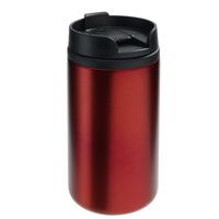 Thermosbeker/warmhoudbeker metallic rood 290 ml   -