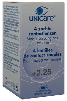 Unicare Maandlenzen +2.25 (4 st)