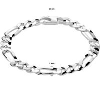 TFT Armband Zilver Figaro 7 mm 20 cm