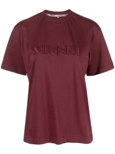 Sunnei t-shirt à logo brodé - Rouge